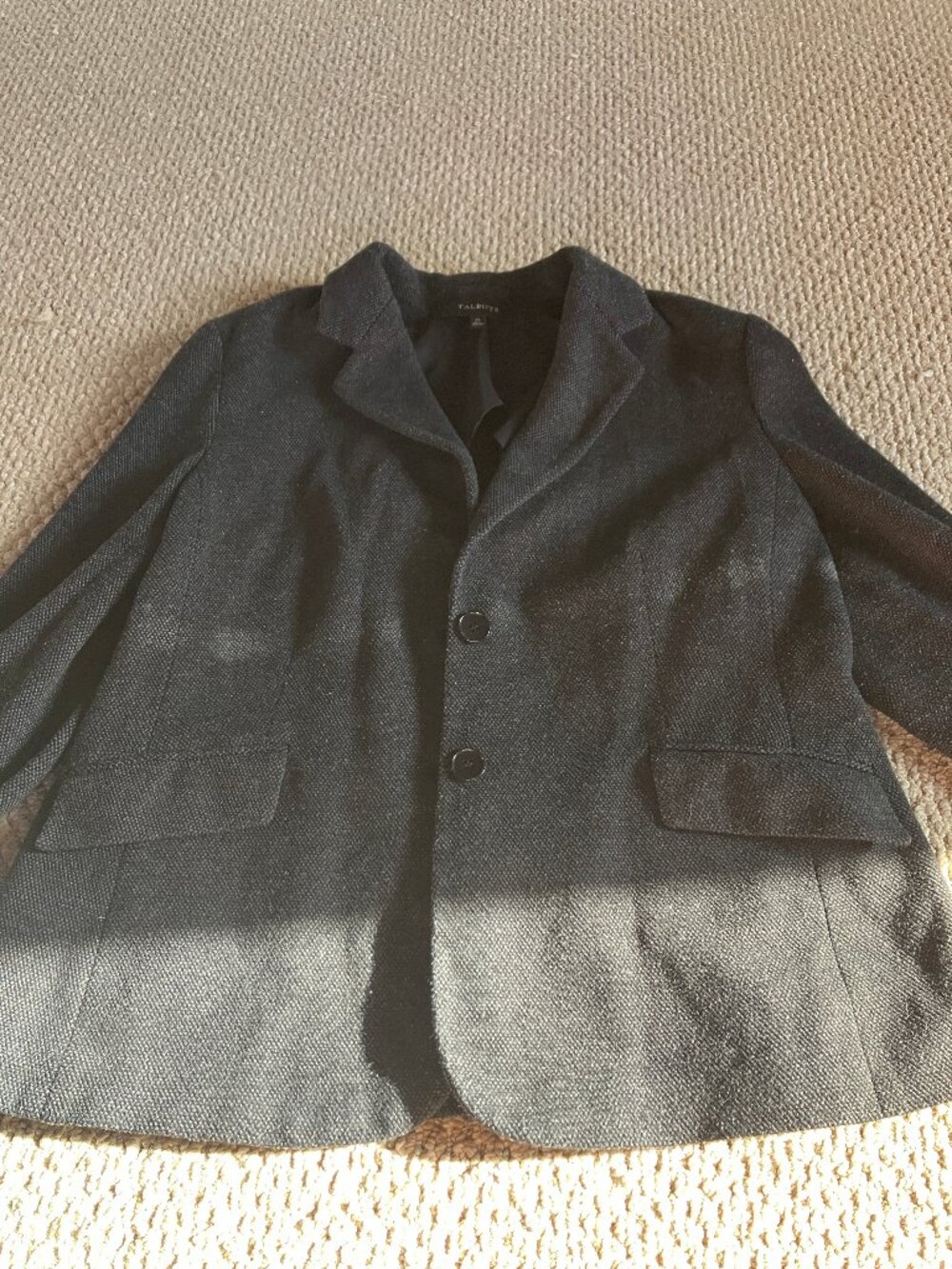 Talbots Black & White Herringbone Tailored Blazer XL